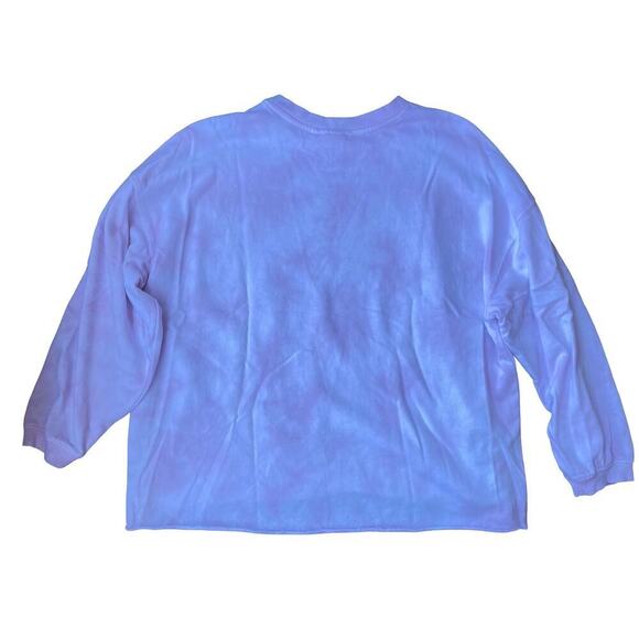 Mighty Fine Pink Tie-Dye “Je T’aime” Heart Graphic Oversized Sweatshirt - Medium - Picture 3 of 10